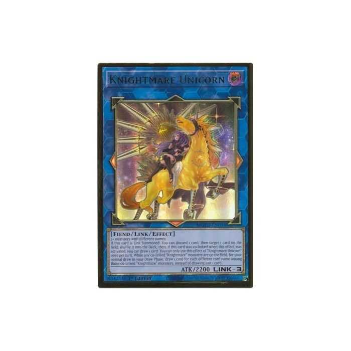Knightmare Unicorn (Alternative Art) (Premium Gold Rare) – Maximum Gold El Dorado | Carta YUGIOH en México