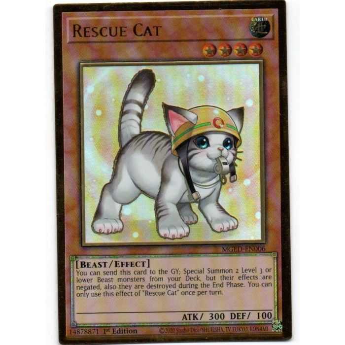 Rescue Cat - Alternate Art (Premium Gold Rare) – Maximum Gold El Dorado | Carta YUGIOH en México
