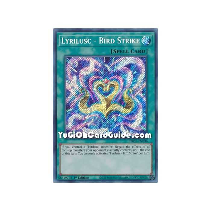 Lyrilusc - Bird Strike (Secret Rare) – Brothers of Legend | Carta YUGIOH en México