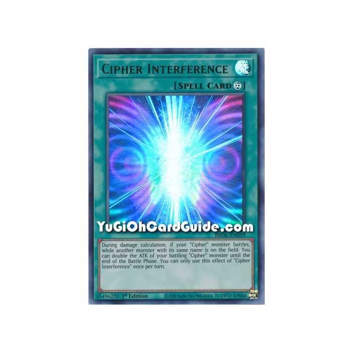 Cipher Interference (Ultra Rare) – Brothers of Legend | Carta YUGIOH en México