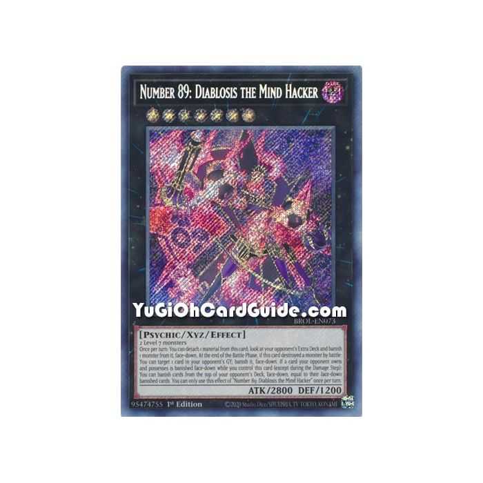 Number 89: Diablosis the Mind Hacker (Secret Rare) – Brothers of Legend | Carta YUGIOH en México