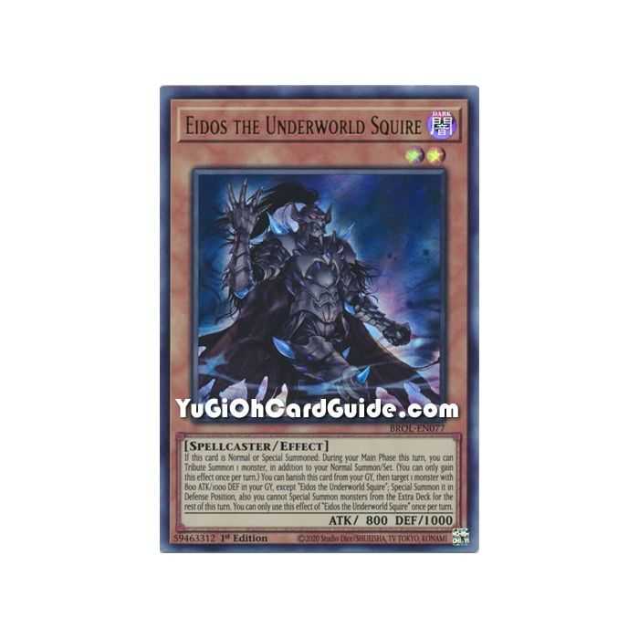 Eidos the Underworld Squire (Ultra Rare) – Brothers of Legend | Carta YUGIOH en México