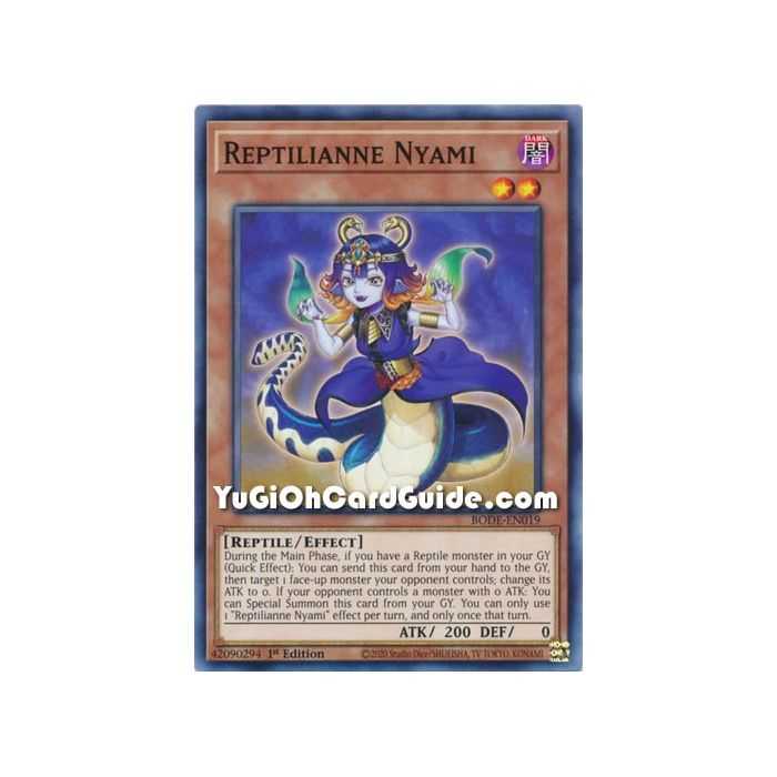 Reptilianne Nyami (Common) – Burst of Destiny | Carta YUGIOH en México