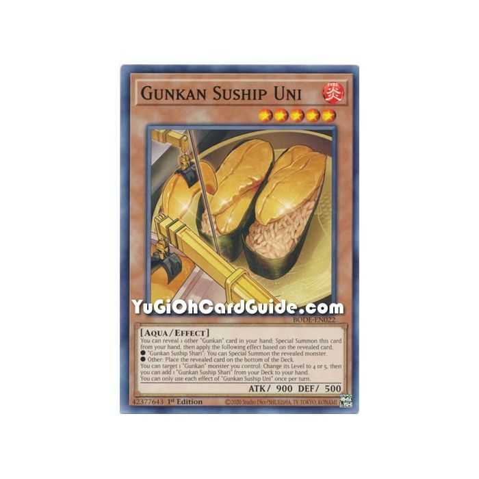 Gunkan Suship Uni (Common) – Burst of Destiny | Carta YUGIOH en México