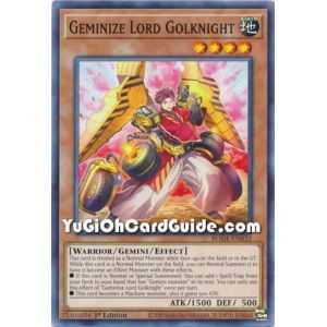 Geminize Lord Golknight (Common) – Burst of Destiny | Carta YUGIOH en México