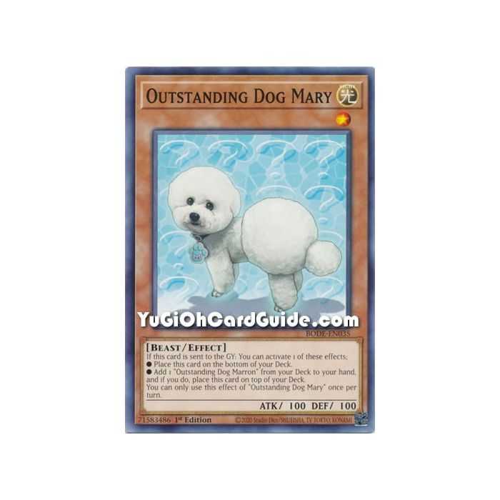 Outstanding Dog Mary (Common) – Burst of Destiny | Carta YUGIOH en México