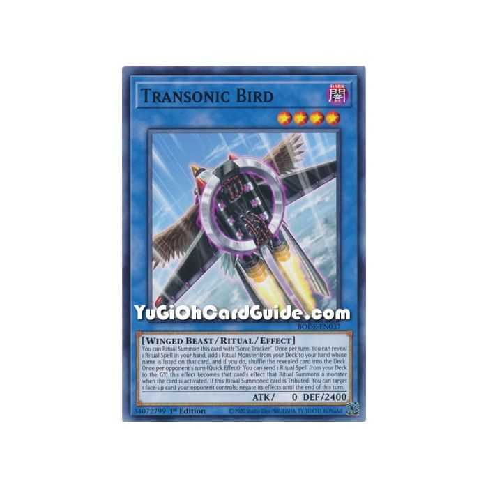 Transonic Bird (Common) – Burst of Destiny | Carta YUGIOH en México