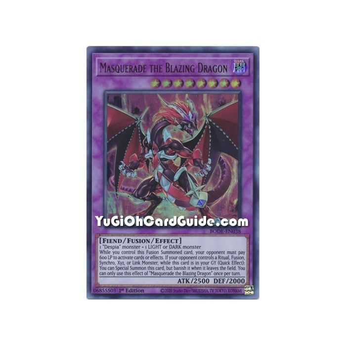 Masquerade the Blazing Dragon (Ultra Rare) – Burst of Destiny | Carta YUGIOH en México