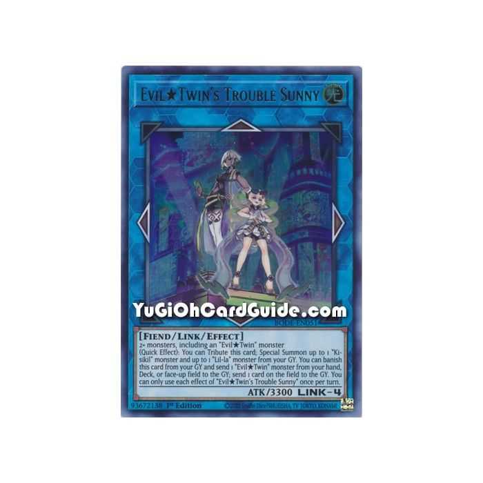 Evil Twin´s Trouble Sunny (Ultra Rare) – Burst of Destiny | Carta YUGIOH en México