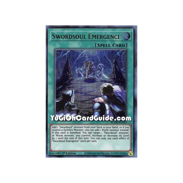 Swordsoul Emergence (Ultra Rare) – Burst of Destiny | Carta YUGIOH en México