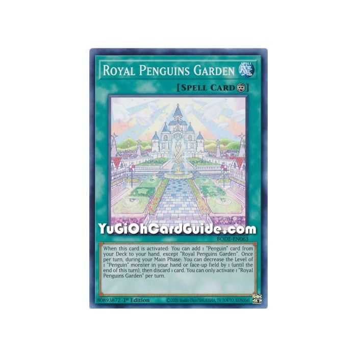 Royal Penguins Garden (Common) – Burst of Destiny | Carta YUGIOH en México