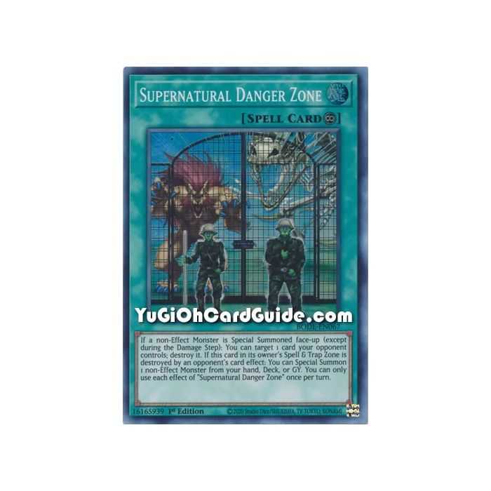 Supernatural Danger Zone (Super Rare) – Burst of Destiny | Carta YUGIOH en México
