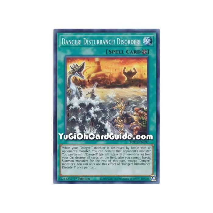Danger! Disturbance! Disorder! (Common) – Burst of Destiny | Carta YUGIOH en México
