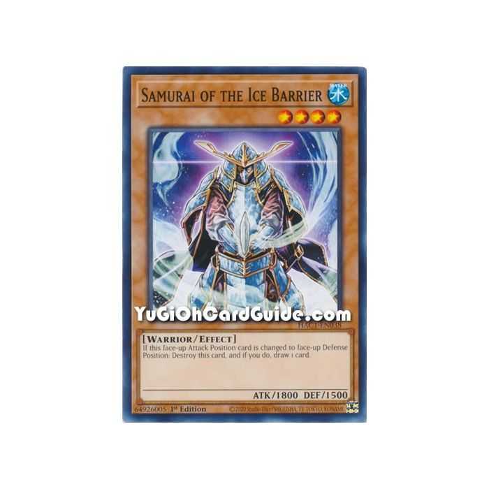 Samurai of the Ice Barrier (Common) – Hidden Arsenal Chapter 1 | Carta YUGIOH en México