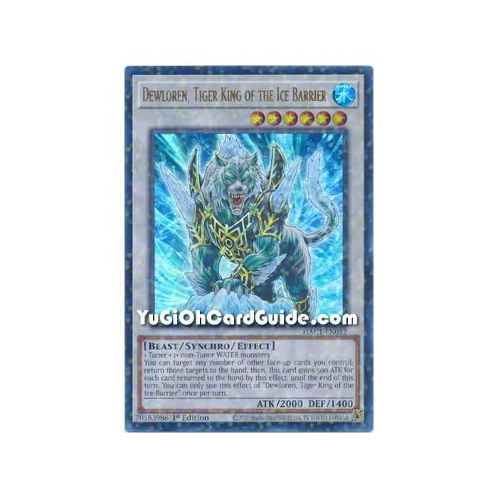 Dewloren, Tiger King of the Ice Barrier (Ultra Rare/Duel Terminal) – Hidden Arsenal Chapter 1 | Carta YUGIOH en México