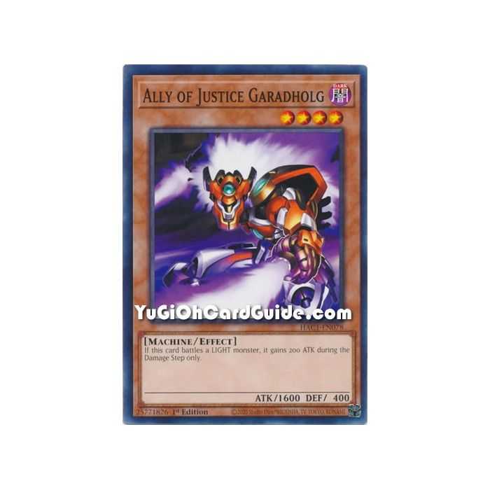 Ally of Justice Garadholg (Common) – Hidden Arsenal Chapter 1 | Carta YUGIOH en México