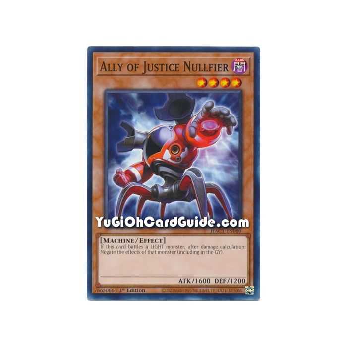 Ally of Justice Nullfier (Common) – Hidden Arsenal Chapter 1 | Carta YUGIOH en México