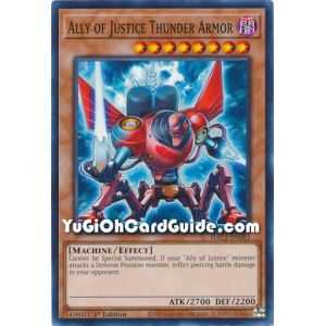 Ally of Justice Thunder Armor (Common) – Hidden Arsenal Chapter 1 | Carta YUGIOH en México