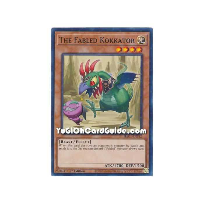 The Fabled Kokkator (Common) – Hidden Arsenal Chapter 1 | Carta YUGIOH en México