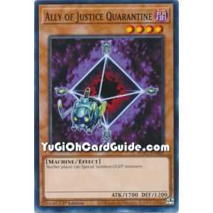 Ally of Justice Quarantine (Common) – Hidden Arsenal Chapter 1 | Carta YUGIOH en México