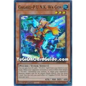 Gagaku-P.U.N.K. Wa Gon (Super Rare) – The Grand Creators | Carta YUGIOH en México