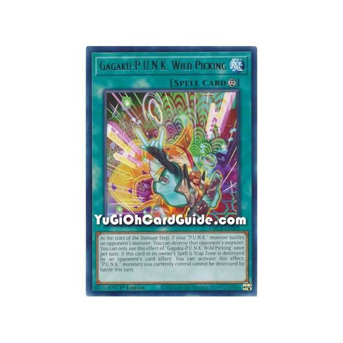 Gagaku-P.U.N.K. Wild Picking (Rare) – The Grand Creators | Carta YUGIOH en México