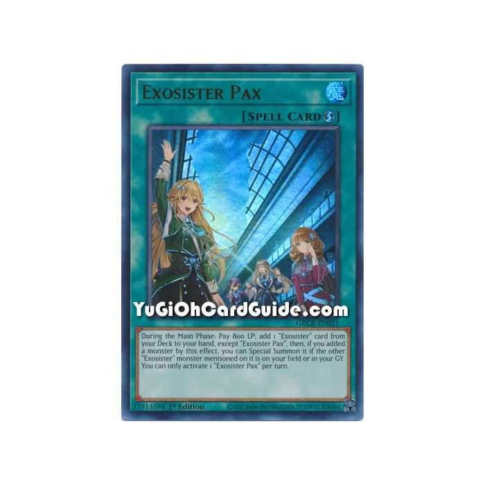 Exosister Pax (Ultra Rare) – The Grand Creators | Carta YUGIOH en México