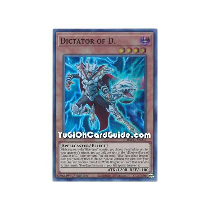 Dictator of D. (Super Rare) – Battle of Chaos | Carta YUGIOH en México