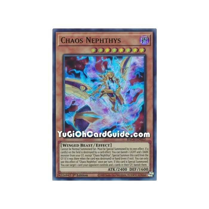 Chaos Nephthys (Ultra Rare) – Battle of Chaos | Carta YUGIOH en México