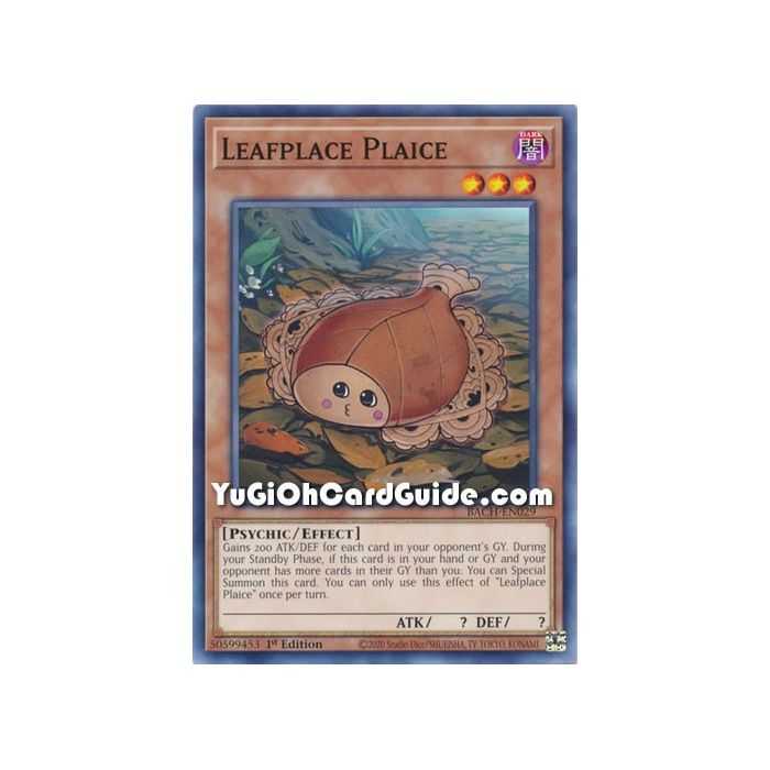 Leafplace Plaice (Common) – Battle of Chaos | Carta YUGIOH en México