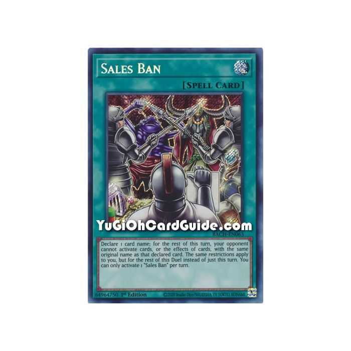 Sales Ban (Secret Rare) – Battle of Chaos | Carta YUGIOH en México