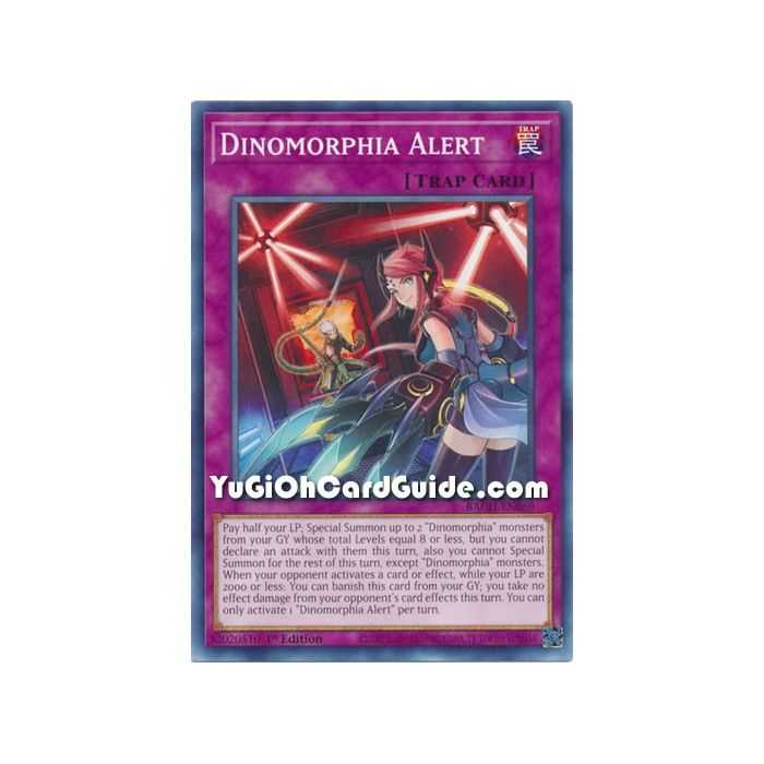 Dinomorphia Alert (Common) – Battle of Chaos | Carta YUGIOH en México