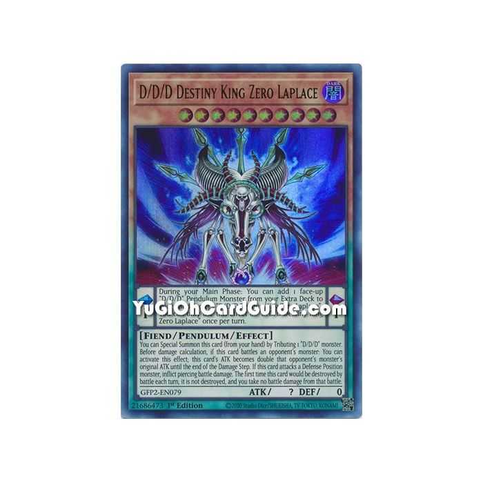 D/D/D Destiny King Zero Laplace (Ultra Rare) – Ghosts From the Past The 2nd Haunting | Carta YUGIOH en México