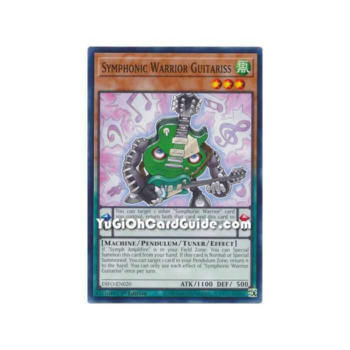 Symphonic Warrior Guitariss (Common) – Dimension Force | Carta YUGIOH en México