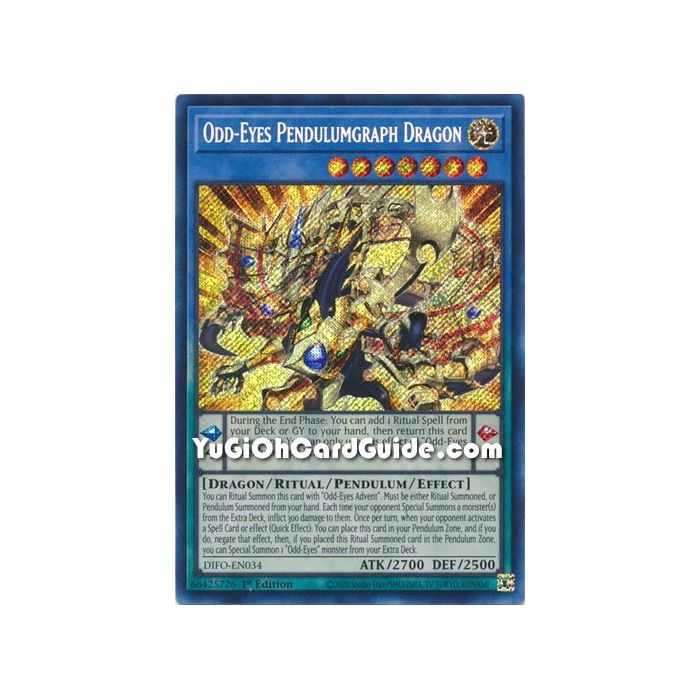 Odd-Eyes Pendulumgraph Dragon (Secret Rare) – Dimension Force | Carta YUGIOH en México