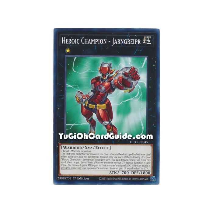 Heroic Champion - Jarngreipr (Common) – Dimension Force | Carta YUGIOH en México