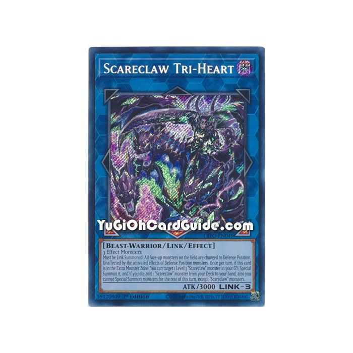 Scareclaw Tri-Heart (Secret Rare) – Dimension Force | Carta YUGIOH en México