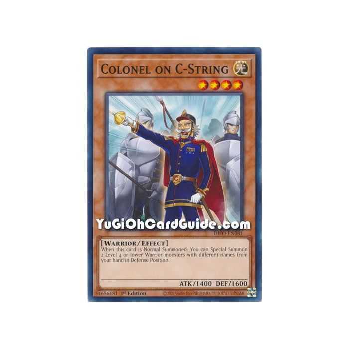 Colonel on C - String (Common) – Dimension Force | Carta YUGIOH en México