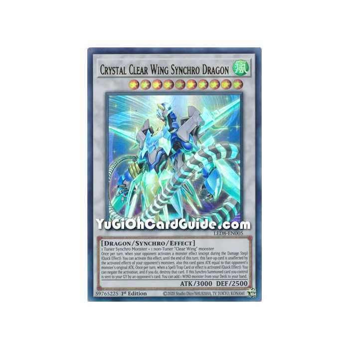 Crystal Clear Wing Synchro Dragon (Ultra Rare) – Legendary Duelists 8 Synchro Strom | Carta YUGIOH en México