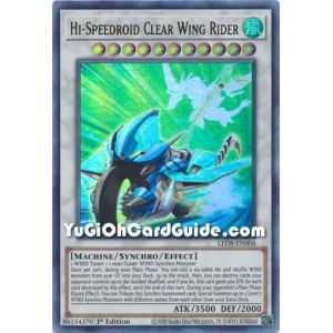 Hi-Speedroid Clear Wing Rider (Ultra Rare) – Legendary Duelists 8 Synchro Strom | Carta YUGIOH en México
