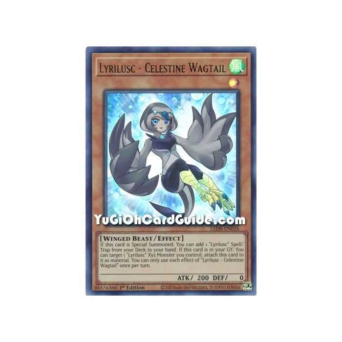 Lyrilusc - Celestine Wagtail (Ultra Rare) – Legendary Duelists 8 Synchro Strom | Carta YUGIOH en México