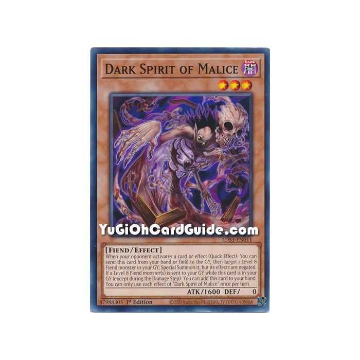 Dark Spirit of Malice (Common) – Legendary Duelists Season 3 | Carta YUGIOH en México