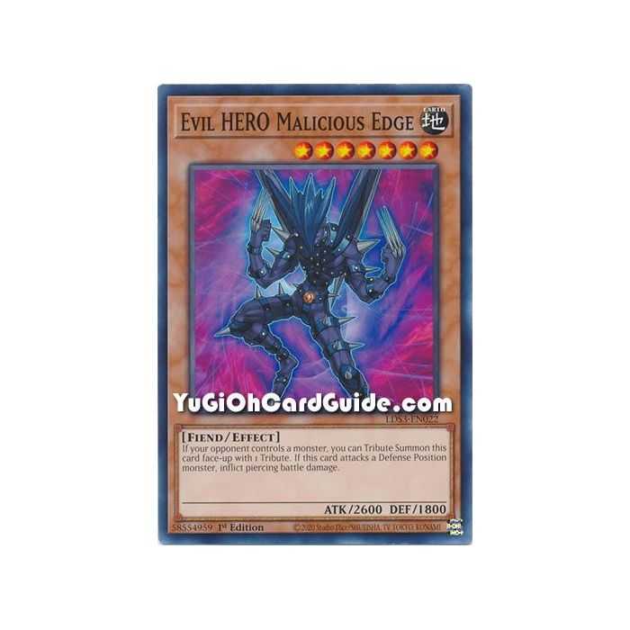 Evil HERO Malicious Edge (Common) – Legendary Duelists Season 3 | Carta YUGIOH en México