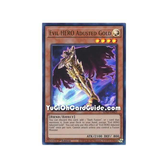 Evil HERO Adusted Gold (Ultra Rare) – Legendary Duelists Season 3 | Carta YUGIOH en México