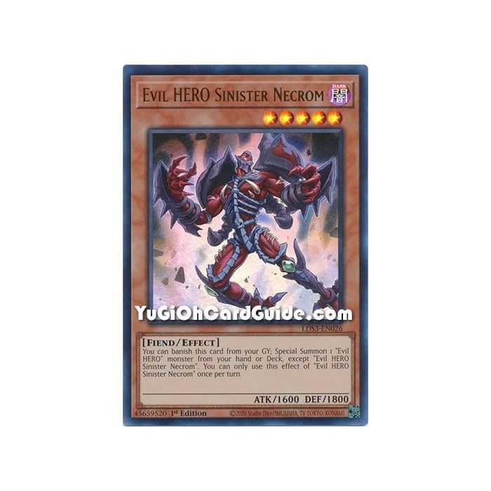 Evil HERO Sinister Necrom (Ultra Rare) – Legendary Duelists Season 3 | Carta YUGIOH en México