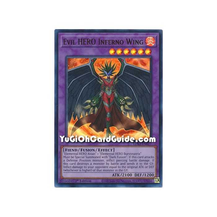 Evil HERO Inferno Wing (Ultra Rare) – Legendary Duelists Season 3 | Carta YUGIOH en México