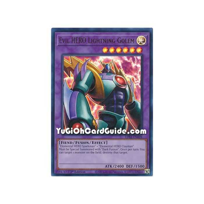 Evil HERO Lightning Golem (Ultra Rare) – Legendary Duelists Season 3 | Carta YUGIOH en México