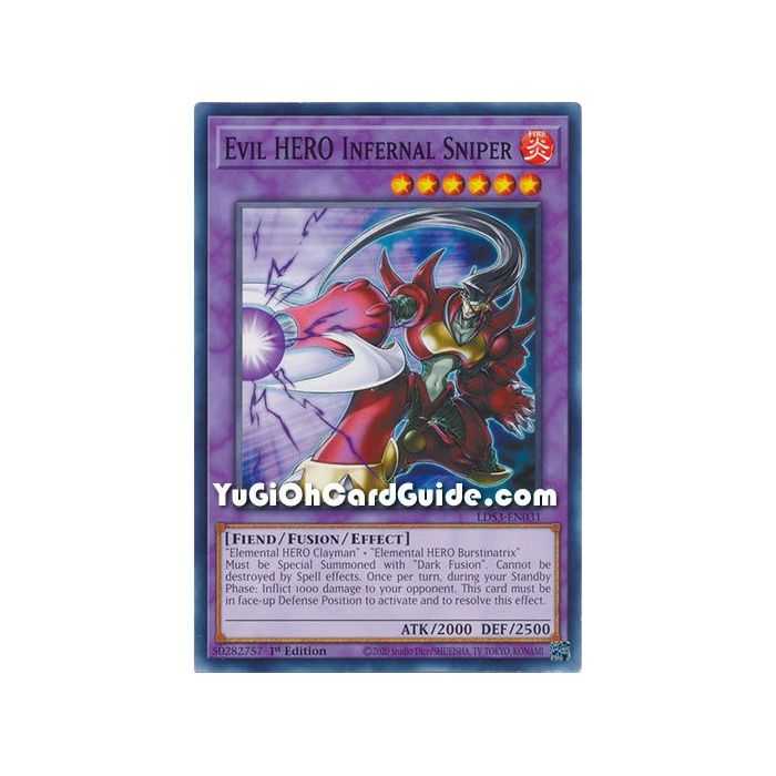 Evil HERO Infernal Sniper (Common) – Legendary Duelists Season 3 | Carta YUGIOH en México