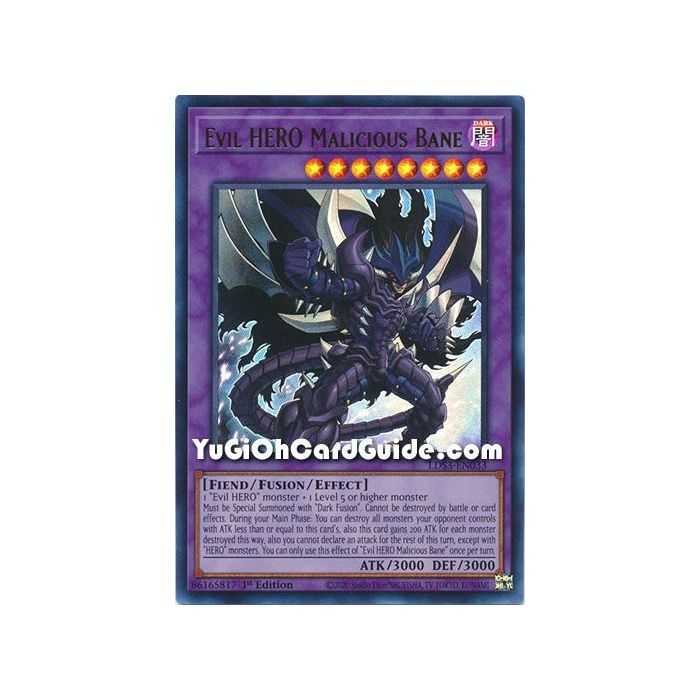 Evil HERO Malicious Bane (Ultra Rare) – Legendary Duelists Season 3 | Carta YUGIOH en México