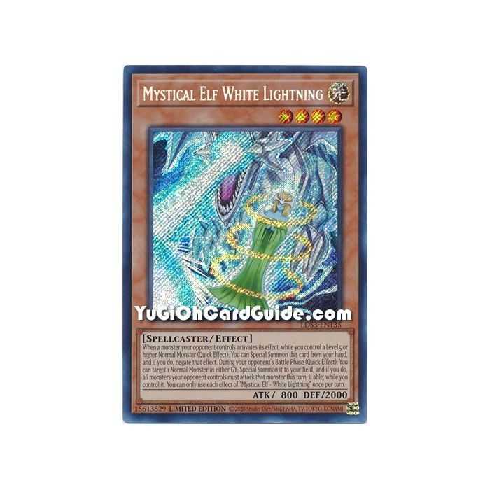Mystical Elf - White Lightning  (Secret Rare) – Legendary Duelists Season 3 | Carta YUGIOH en México